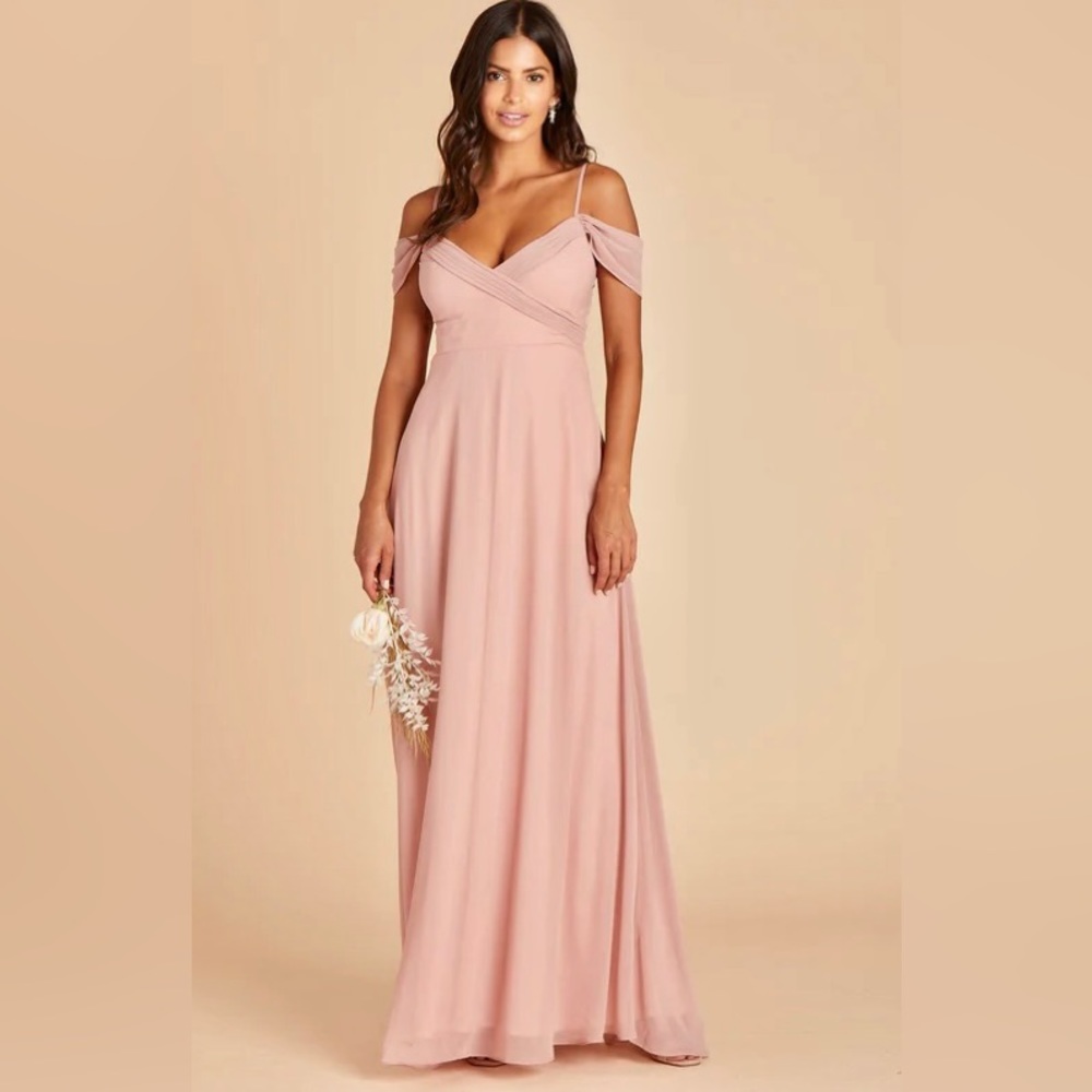 Birdy Grey SPENCE CONVERTIBLE DRESS CHIFFON Dusty Rose Small NEW NWT Wedding